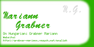 mariann grabner business card